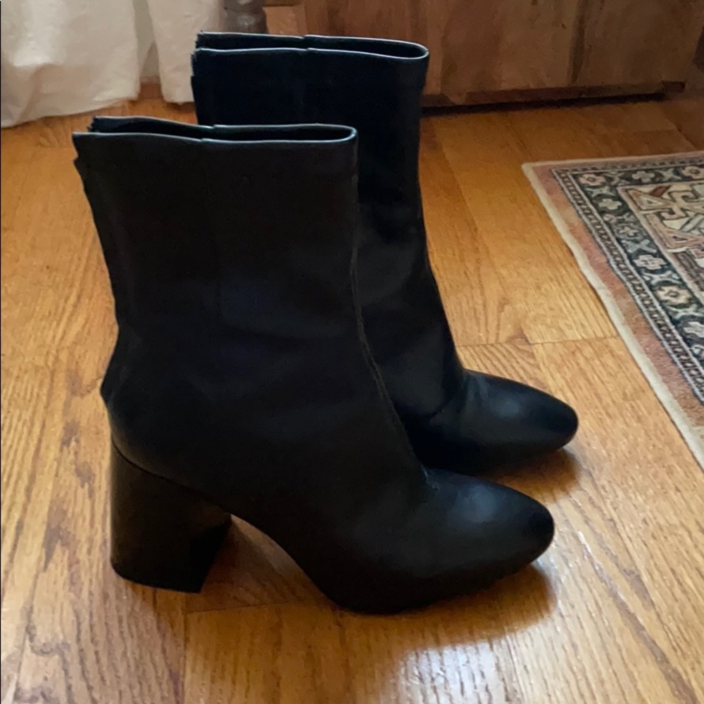 Block heel booties